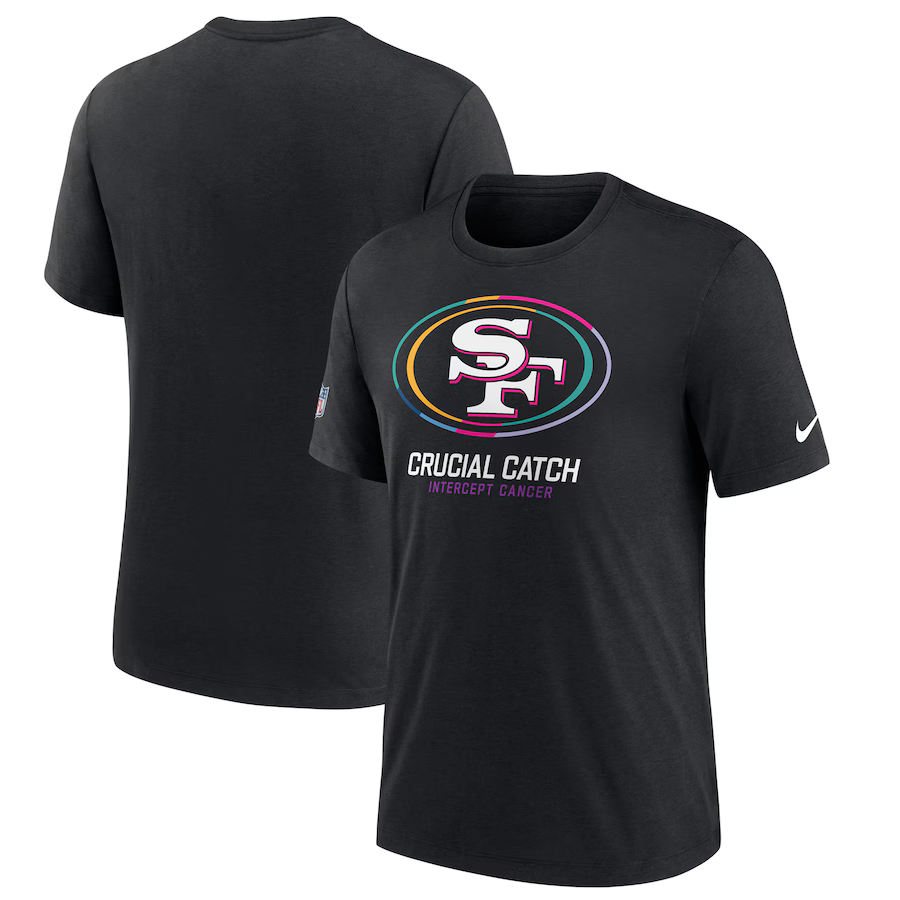 Men Nike San Francisco 49ers 2024 Nike NFL black T shirts 2